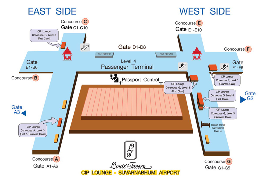 スワンナプーム国際空港のLouis' Tavern CIP First Class Lounge
